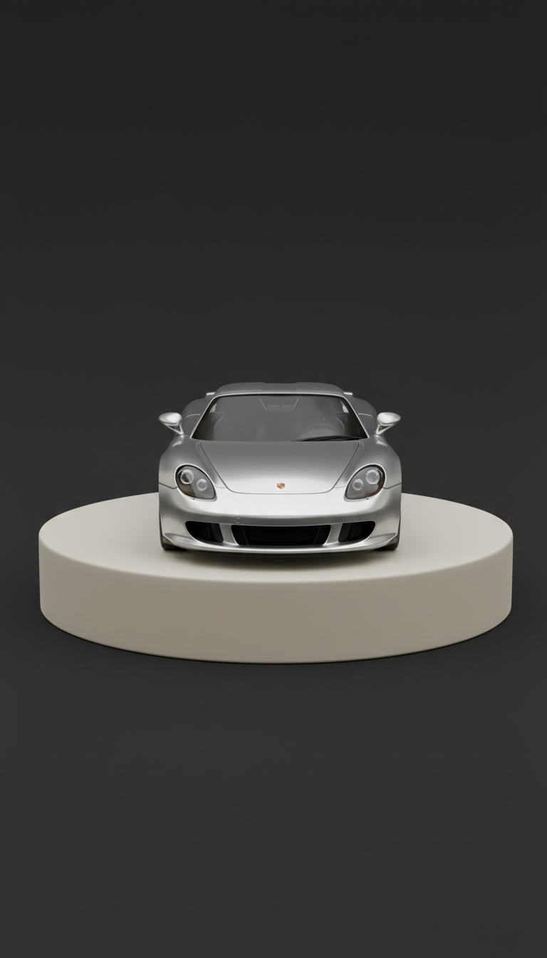 Polished Silver Porsche Carrera GT