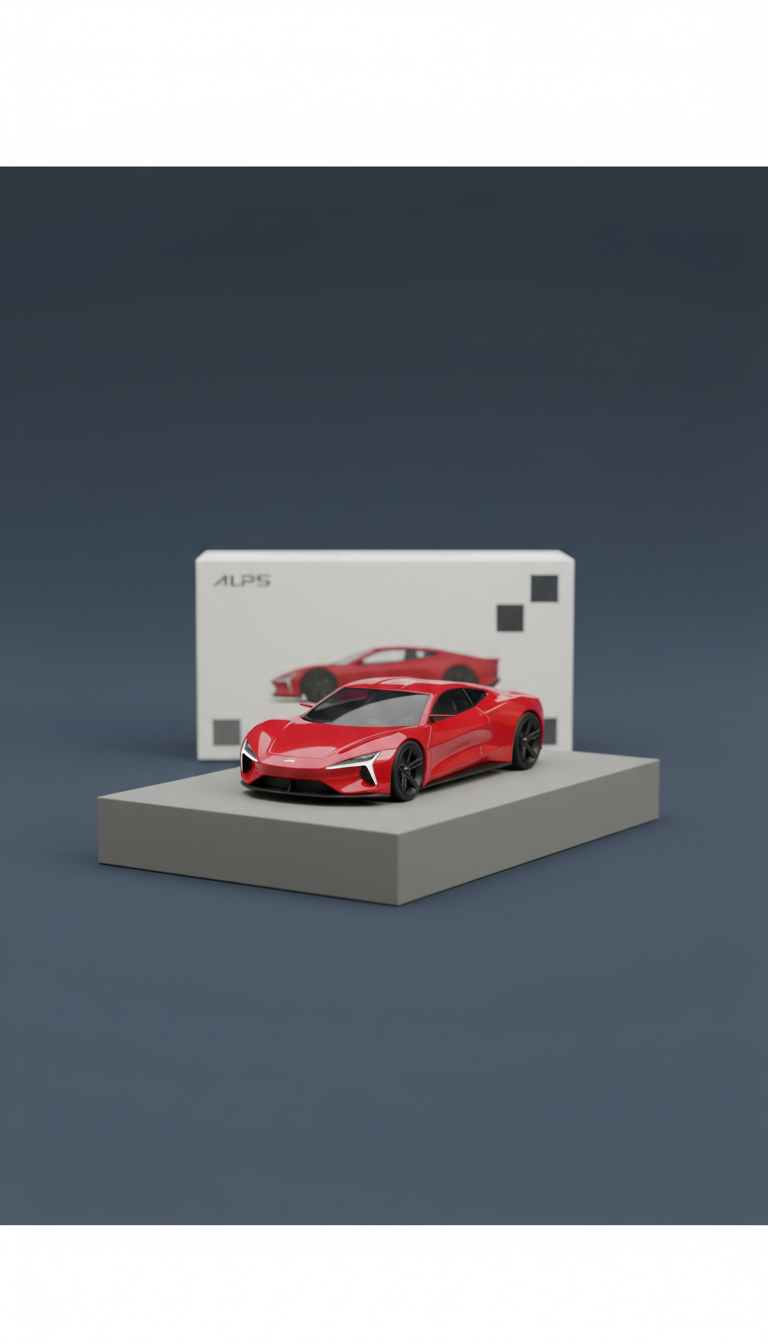 Concept One Signal Red Sculptural Model